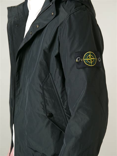 stone island windbreaker black